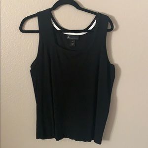 Black Sleeveless Work Blouse